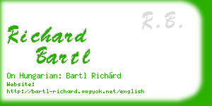 richard bartl business card